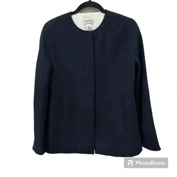 Freeport studio navy blue blazer 10p - Picture 1 of 8